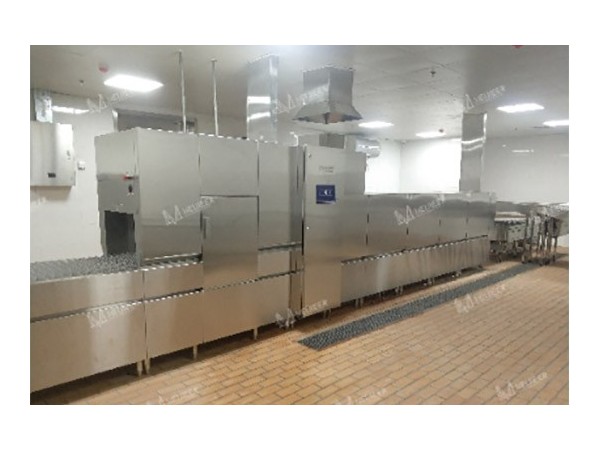 大型工廠食堂洗碗用長龍洗碗機，值得！